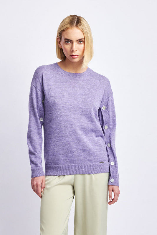 Pull Winnie en Baby Alpaga Couleur Orchid