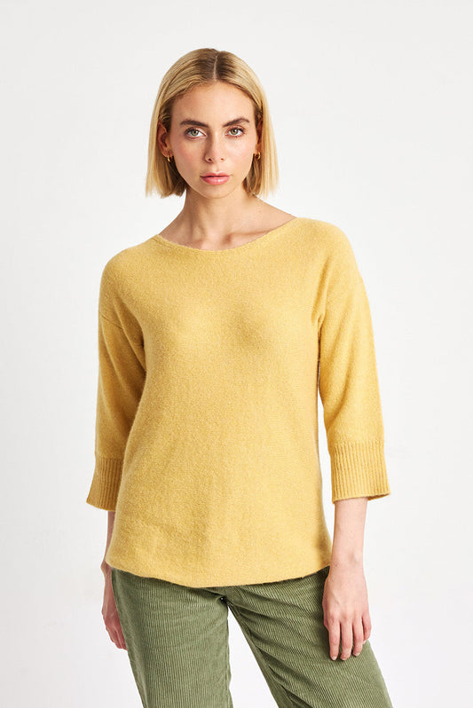 Pull Osane en Baby Alpaga Couleur Amarelo