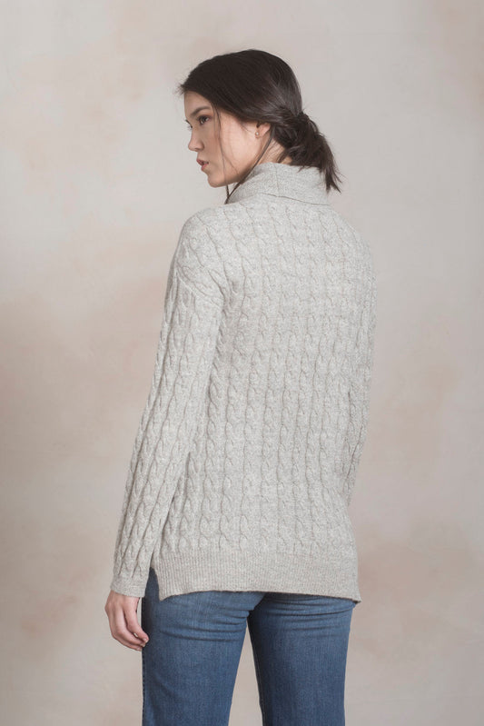 Pull Petra en Alpaga Couleur Lluvia