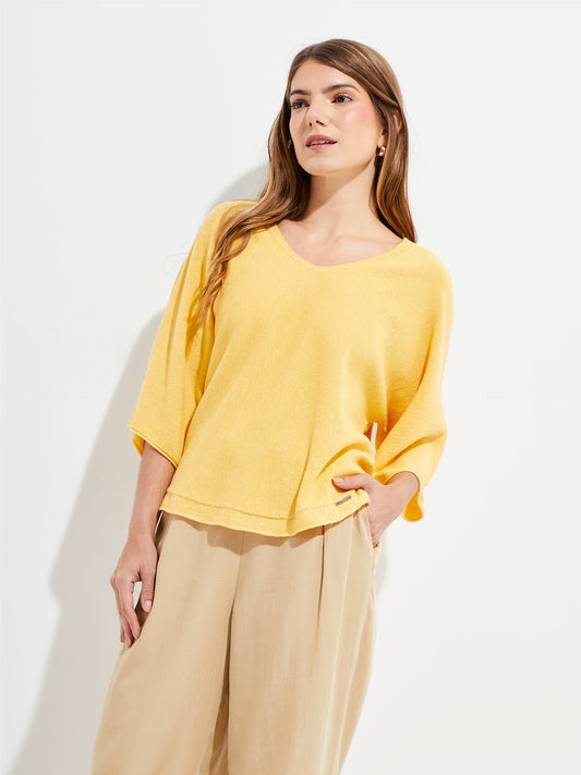 Pull Yolanda En Coton Couleur Jaune