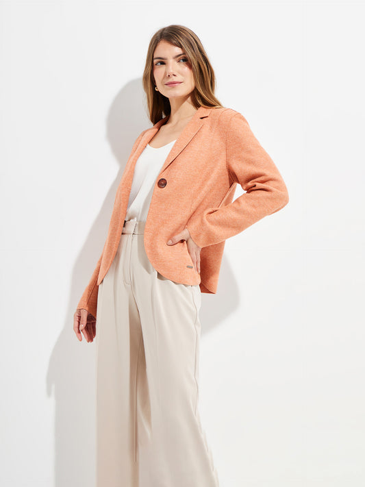 Manteau Yzigoing En Alpaga / Laine Couleur Orange