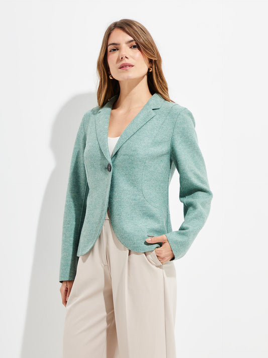 Manteau Yzigoing En Alpaga / Laine Couleur Vert