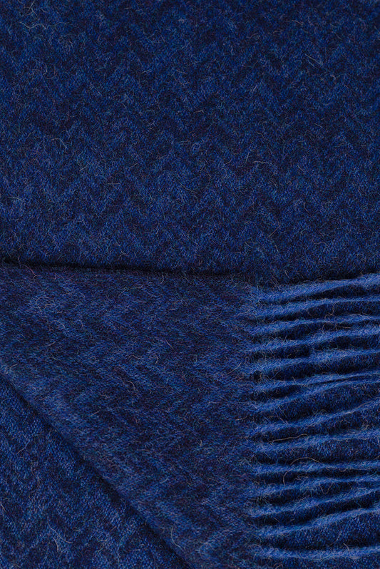 Écharpe Sarda en Baby Alpaga Couleur Bleu