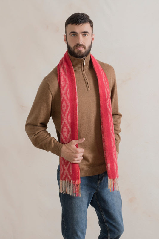 Écharpe Reno en Baby Alpaga Couleur rouge