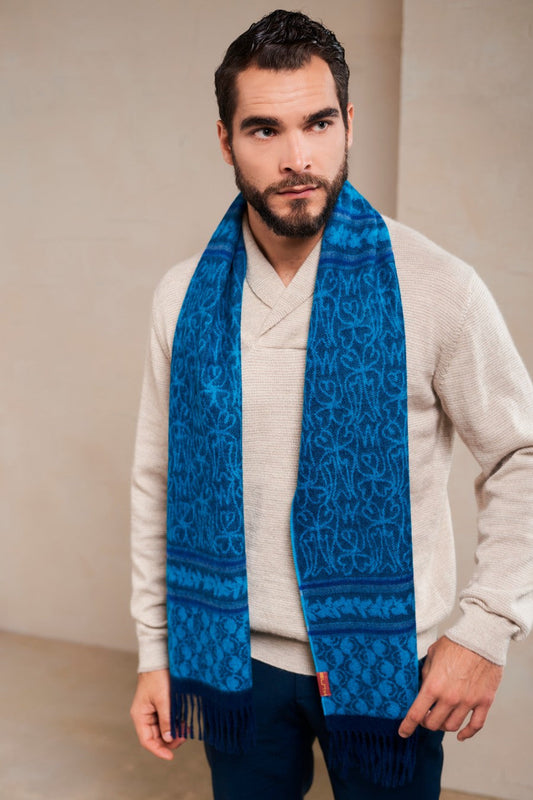 Chalina Serious De Baby Alpaca Color Azul
