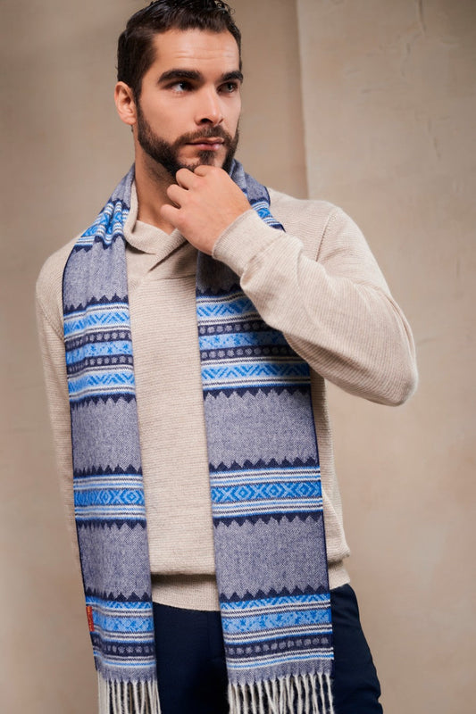 Chalina Shana De Baby Alpaca Color Azul