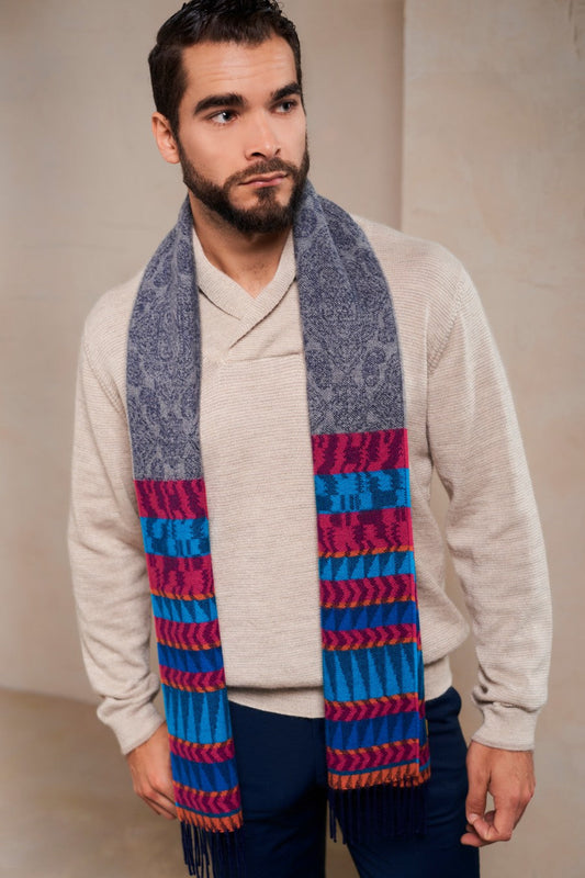 Chalina Sobre De Baby Alpaca Color Azul