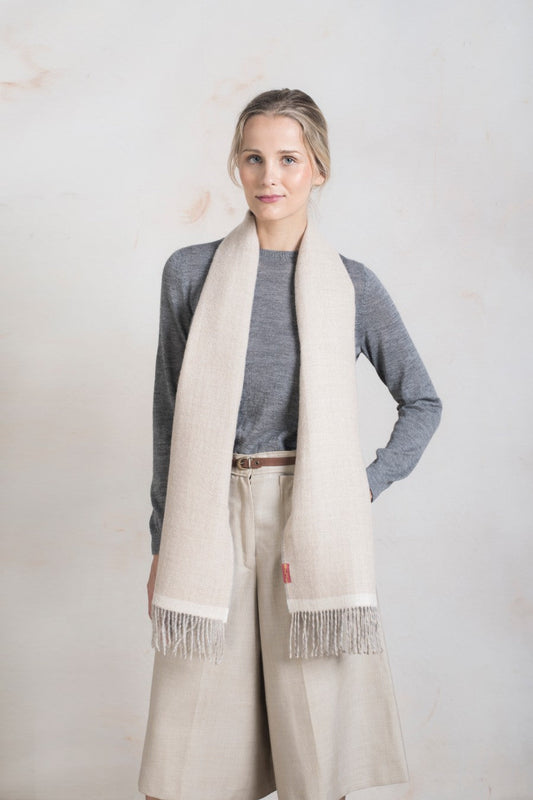 Écharpe Retail en Baby Alpaga Couleur Gris Medio