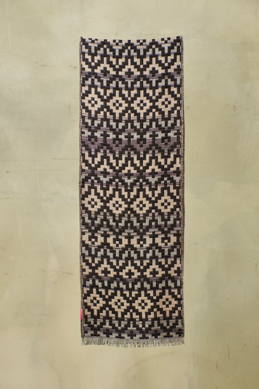 Chalina Tassir De Baby Alpaca Color Blanco & Negro