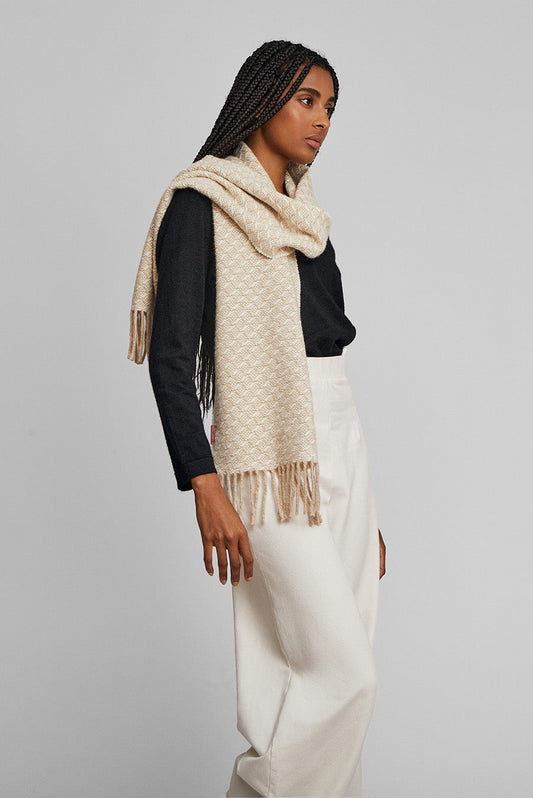Wedeke Baby Alpaka Schal Farbe Beige