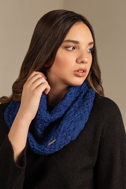 Écharpe Ritmo en Baby Alpaga Couleur Bluestone