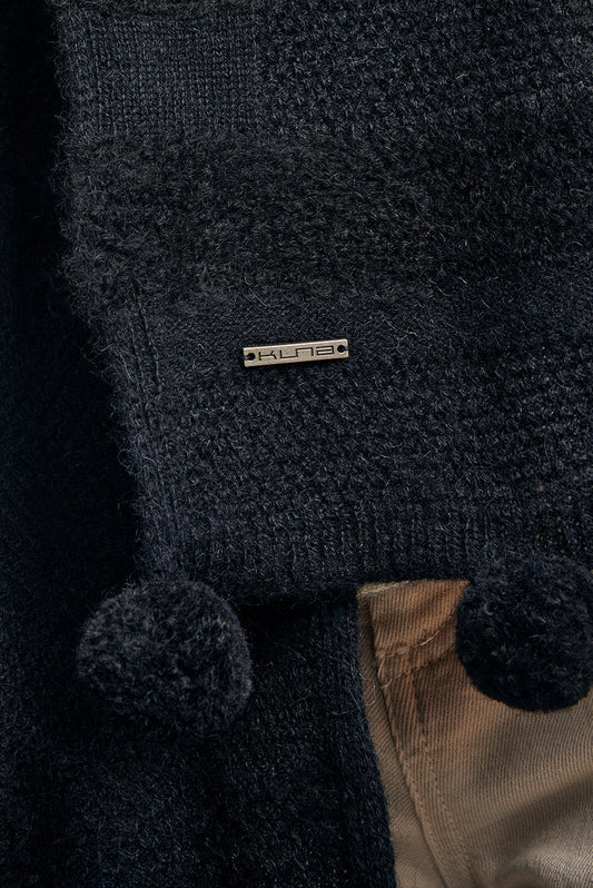 Wannabe-Schal in der Farbe Schwarz aus Baby-Alpaka