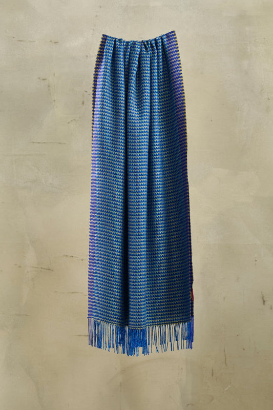 Étole Rick en Baby Alpaga Couleur Bleuino