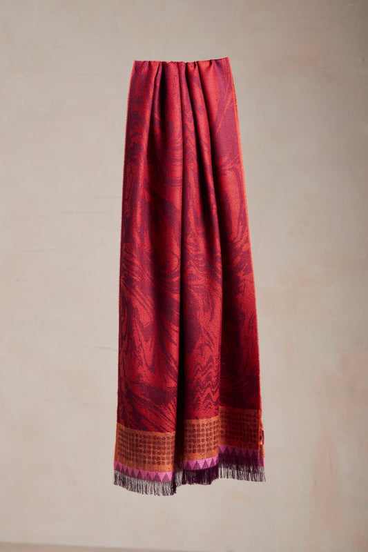 Étole Paneton en Baby Alpaga Couleur rouge