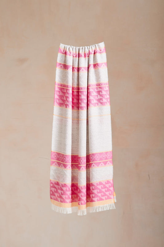 Étole Particula en Baby Alpaga Couleur Ecru Rosa
