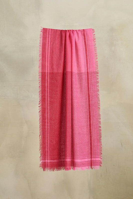 Étole Rincon en Baby Alpaga Couleur Fucsia