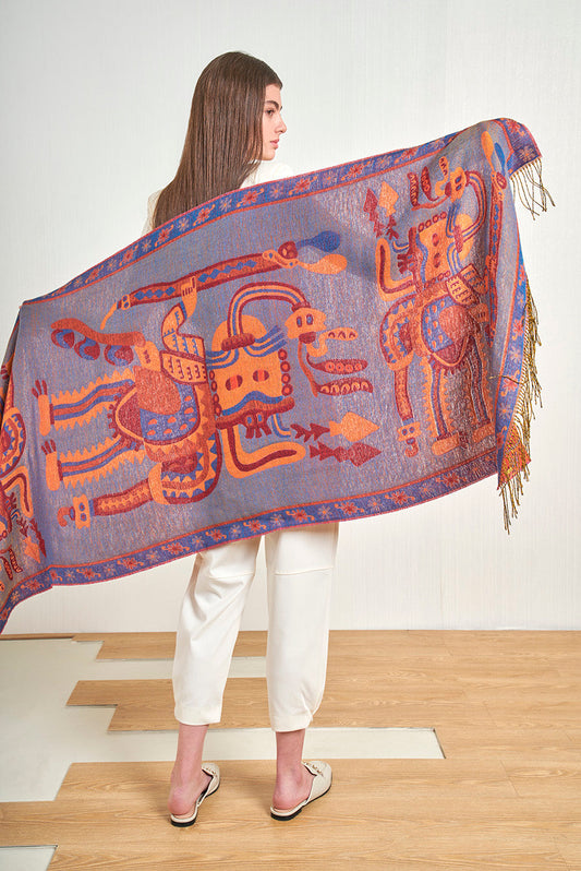 Étole Nazca - 8 en Baby Alpaga Couleur MultiCouleur