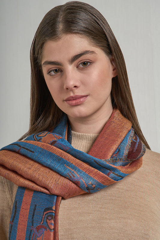 Estola Nazca - 29 De Royal Alpaca & Seda Color Negro