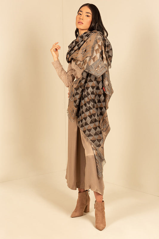 Estola Nazca - 31 De Royal Alpaca & Seda Color Negro