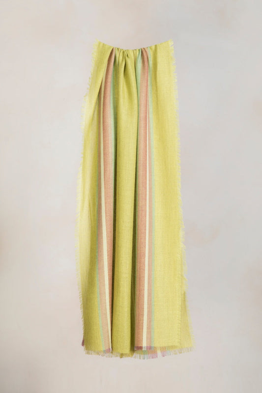 Étole Rally en Baby Alpaga Couleur Verde Limon