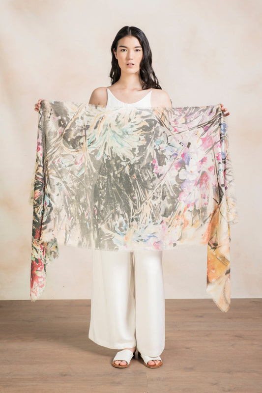 Étole Ritual Larama en Baby Alpaga Couleur MultiCouleur