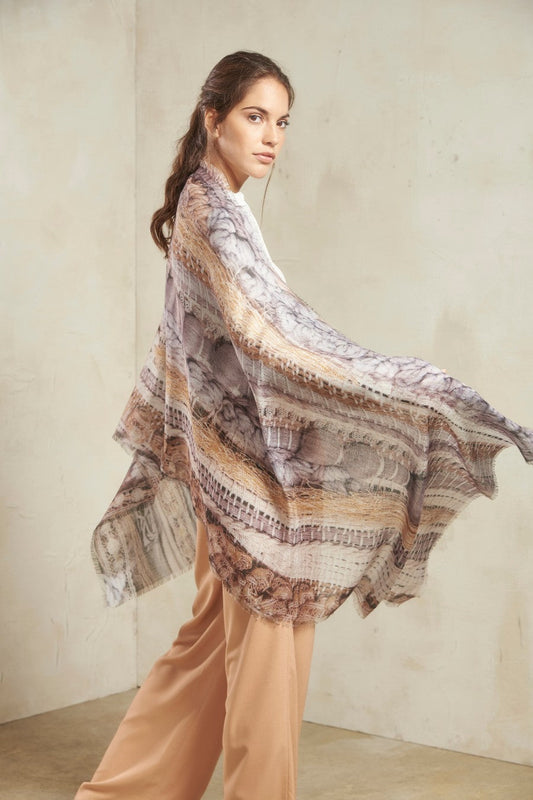 Étole Paracas en Baby Alpaga Couleur MultiCouleur