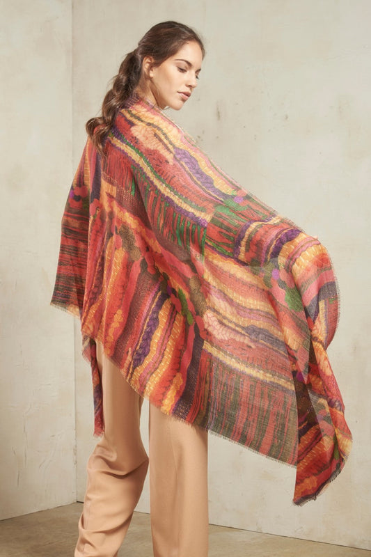 URQUIPA RED II SHAWL