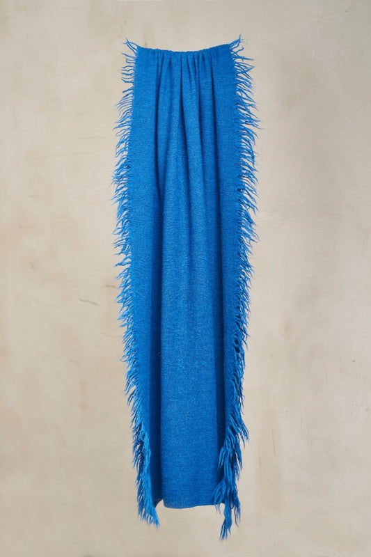 Étole Paola en Baby Alpaga Couleur Bluette