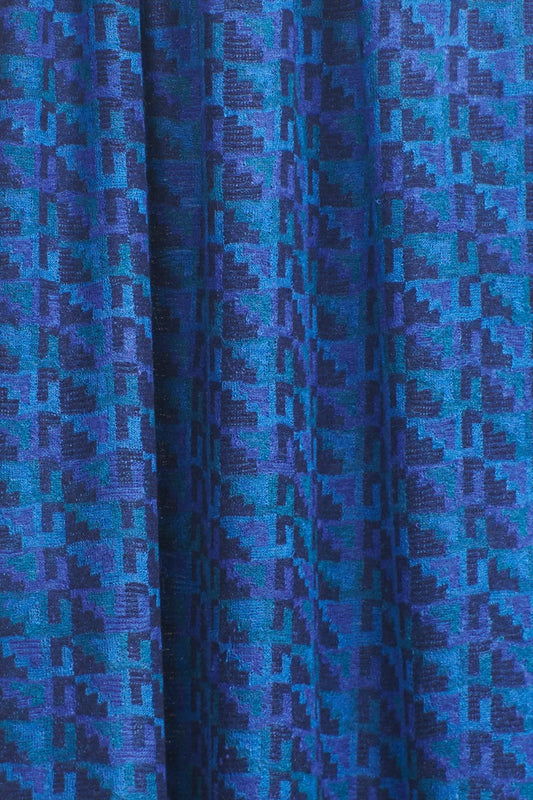 Étole Nazca - 47 en Baby Alpaga Couleur Bleu