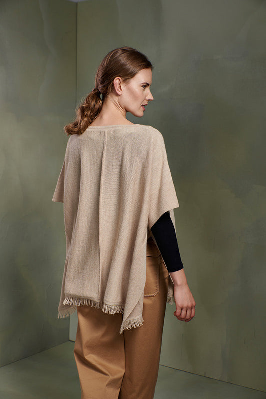 Poncho Taboa De Baby Alpaca Color Nomad