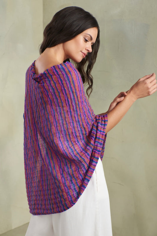 Poncho Tanzania De Baby Alpaca Color Keywest