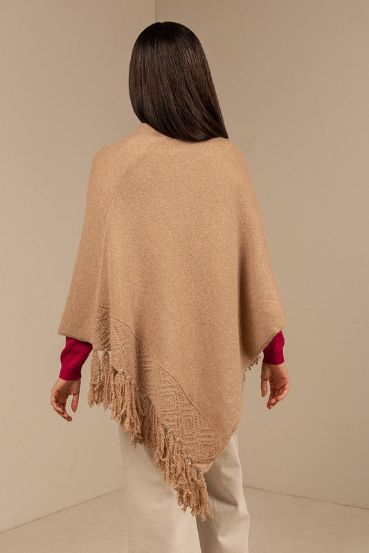 Poncho Croissant Color Baby Alpaca Ofelia