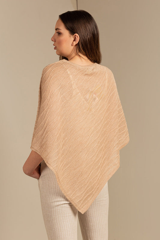 Poncho Ustinov De Baby Alpaca Color Cornetto