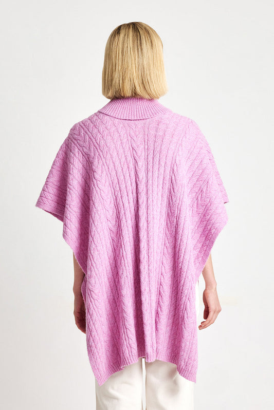 Poncho Winter en Baby Alpaga Couleur Rhapsody