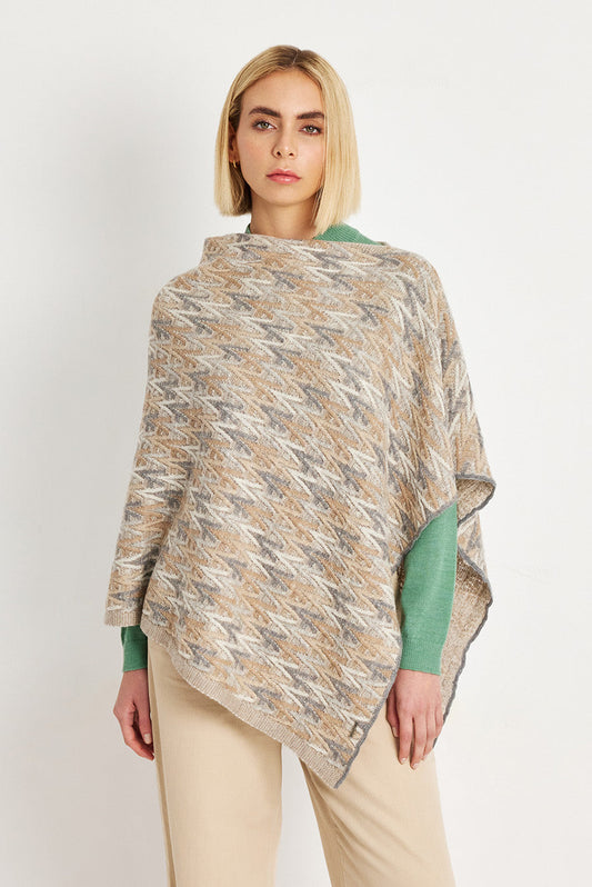 Poncho Welcome De Baby Alpaca Color Nuage