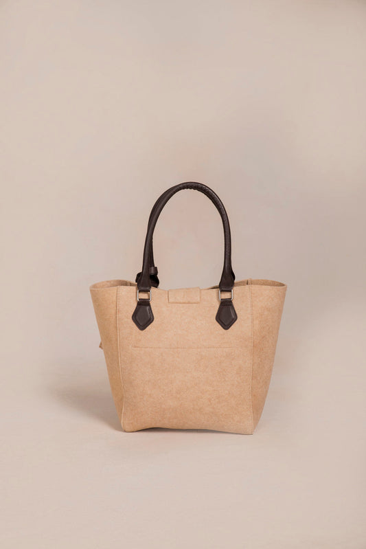 Sac à main Randy en Alpaga & Laine Couleur Beige