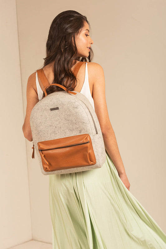 Mochila Uzo en Alpaga & Laine Couleur Gris