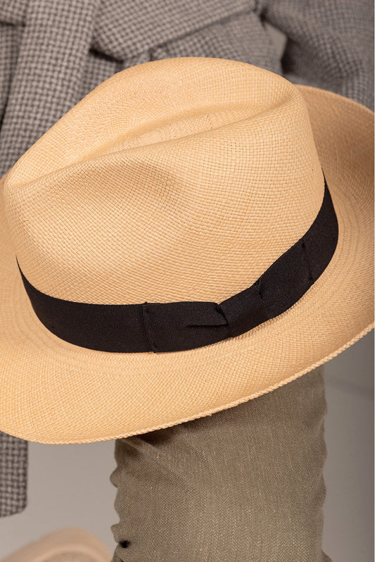 Chapeau Classic Panama en Toquilla Couleur Beige