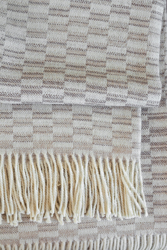 Plaid Utah en Alpaga Couleur Beige