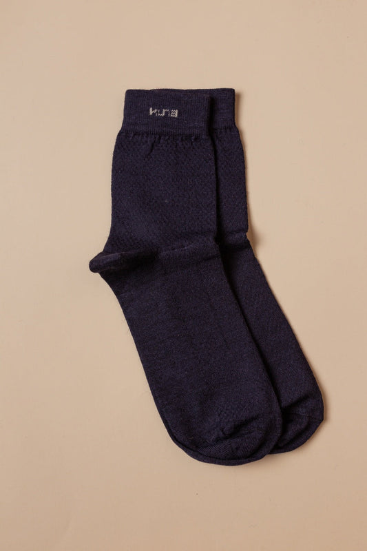 Chaussettes Ruso en Baby Alpaga Couleur Bleu Marino