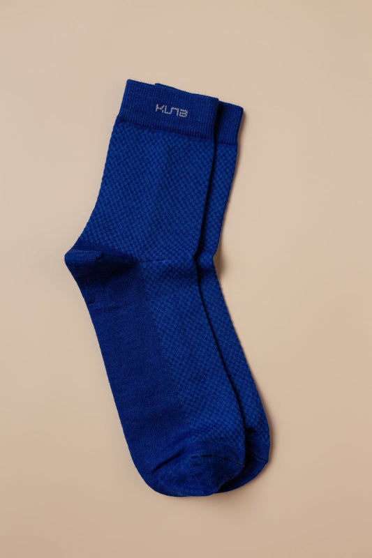 Chaussettes Ruso en Baby Alpaga Couleur Bleu Electrico