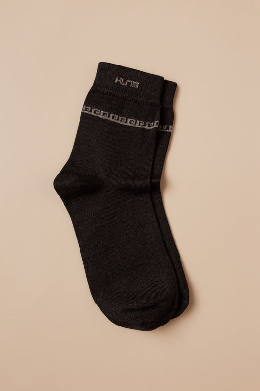 Chaussettes Route en Baby Alpaga Couleur Noir