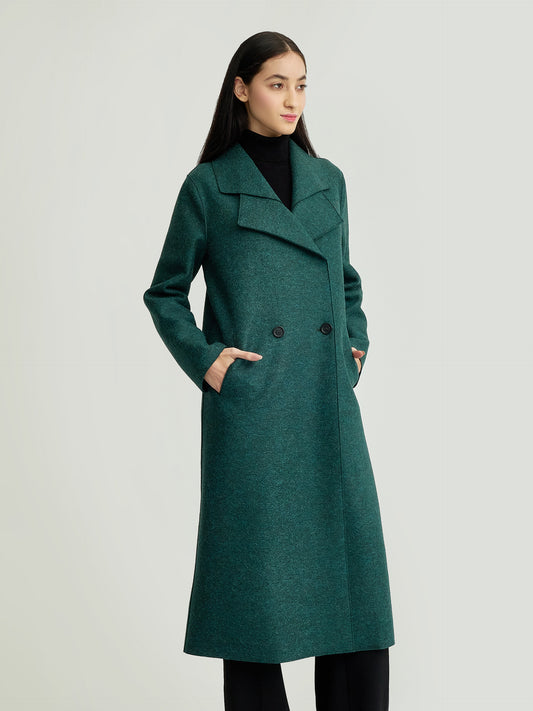 Manteau Yamay En Alpaga Couleur Vert