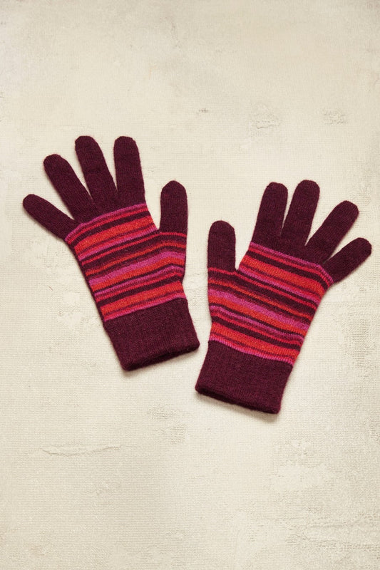 Gants Talea en Baby Alpaga Couleur Burgundy