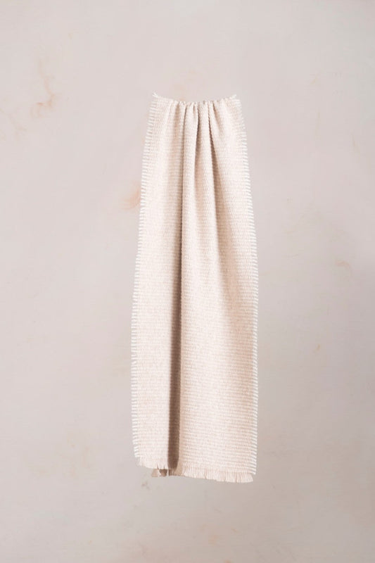 Étole Raleigh en Alpaga & Coton Couleur Beige