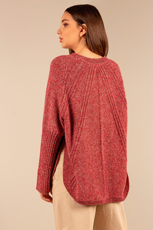 Pull Understood en Baby Alpaga Couleur Rosered