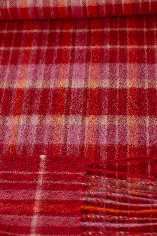 Chalina Uanuco De Baby Alpaca Color Rojo